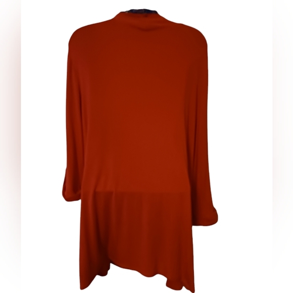 Laura Scott - Long Sleeve Coral Cardigan with Scarf & Attached Beads - Picture 2 of 7